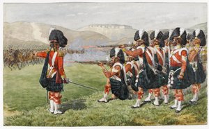 93. Sutherland Highlanders Balaclavan taistelussa 25. lokakuuta 1854: The Thin Red Line, 1854 (wc paperilla)