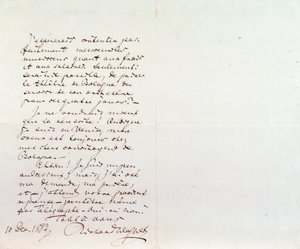 Richard Wagnerin käsinkirjoitettu kirje Luigi Mancinellille, 10. joulukuuta tekijältä Richard Wagner