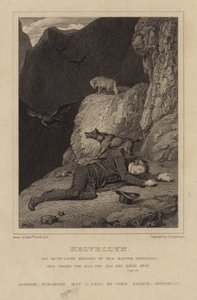 Charles Gough Helvellynissä tekijältä Richard Westall