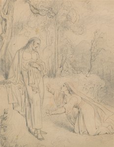 Kristus ilmestyy Magdalan Marialle (Joh. 20:13-14) tekijältä Richard Westall
