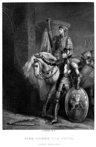 Kuningas Henrik V 1387-14220, ennen Harfleuria, 1800-luku. tekijältä Richard Westall