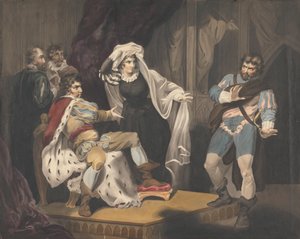 Teatterihahmoja valtaistuimesta tekijältä Richard Westall