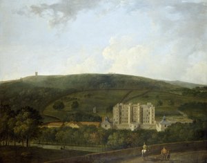 Näkymä Elizabethan Chatsworthista (öljy kankaalle) tekijältä Richard Wilson