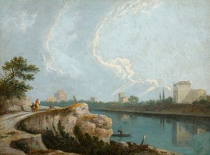 Tiberin rannat, Rooma (öljy kankaalle) tekijältä Richard Wilson