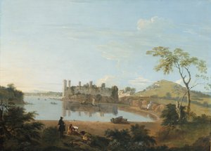 Caernarvonin linna, n. 1744 (öljy kankaalle)