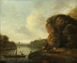 Joen rannalla (öljy kankaalle) tekijältä Richard Wilson