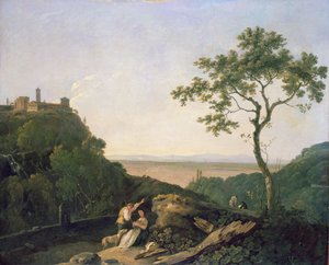 Näkymä Tivolissa (öljy kankaalle) tekijältä Richard Wilson