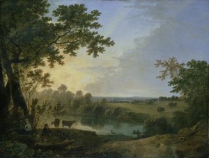 Näkymä Windsorin suuressa puistossa, 1760-luvun alku (öljy kankaalle) tekijältä Richard Wilson