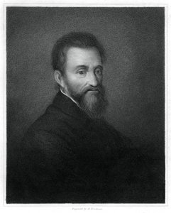 Michelangelo, italialainen renessanssin kuvanveistäjä, taidemaalari, arkkitehti ja runoilija, 1833.