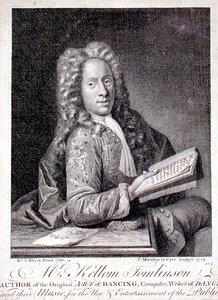 Kellom Tomlinsonin (n. 1690-n. 1753) muotokuva, kaiverrus Francois Morellon la Cave (fl.1731-54) 1754 (kaiverrus) tekijältä Richard van (after) Bleeck