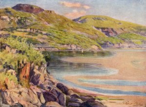 Saapuva vuorovesi, lähellä Barmouthia (väri litho)