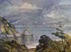 Misty Morning, lähellä Barmouthia (väri litho)