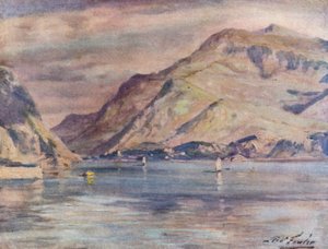 Snowdon valmistajalta Cwm-y-Glo (väri litho) tekijältä Robert (after) Fowler