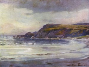 Kesäilta, Anglesey Coast (väri litho) tekijältä Robert (after) Fowler