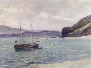 Ang Beach, Beaumaris (color litho)finn tekijältä Robert (after) Fowler