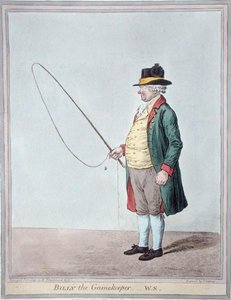 Billy the Gamekeeper, kaivertanut James Gillray (1756-1815), julkaissut Hannah Humphrey vuonna 1810 (käsinvärinen kaiverrus) tekijältä Robert (after) Frankland