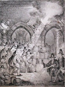 Oppositio yrittää räjäyttää parlamenttia, julkaisi Thomas McLean vuonna 1835 (etsaus) tekijältä Robert (after) Seymour