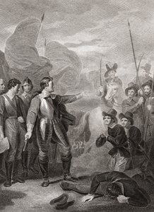Oliver Cromwell tukahduttaa Burfordin kapinan. (Tulosta)
