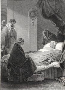 Kardinaali Wolseyn kuolema, kaiverrus A.H. Payne (litho)