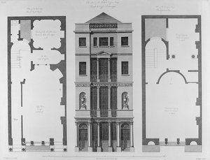 Brittiläisen kahvila, kaiverrettu Robert Blythin kaiverruksella, 1778. tekijältä Robert Adam