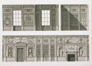 Syon Housen kirjaston korotus, noin 1760-69. tekijältä Robert Adam