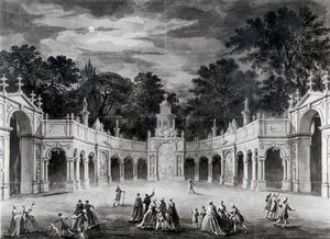 Illuminations Buckingham Housessa George III:n syntymäpäivän kunniaksi tekijältä Robert Adam