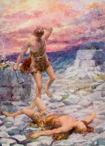Kain ja Abel (väri litho)