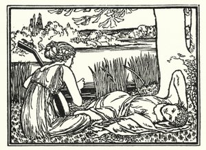 Kuvitus John Keatsin runoille: Endymion (litho) tekijältä Robert Anning Bell
