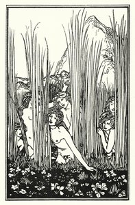 Shelley: Hymn of Pan (litografia) tekijältä Robert Anning Bell