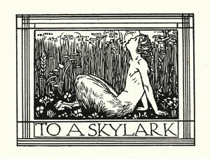 Shelley: To A Skylark (litografia) tekijältä Robert Anning Bell