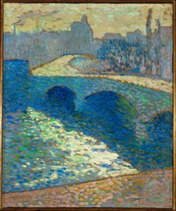 Seine Rouenissa aamunkoitteessa (öljy kankaalle) tekijältä Robert Antoine Pinchon