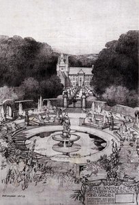 Pittencrieff House Pond Gardenista, Thomas Mawsonin "Studies in Town Planning" tekijältä Robert Atkinson