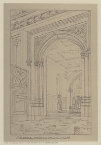 Sisäänpääsy eri tuomioistuimiin, Guildhall, Lontoo tekijältä Robert Blemell (after) Schnebbelie