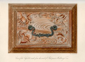 Shakespearen mulperipuusta valmistettu veistetty kasetti, 1700-luku, 1840