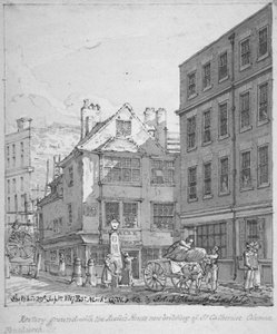 St Katherine Coleman Rectory, Fenchurch Street, Lontoo, 1817 tekijältä Robert Blemmell Schnebbelie