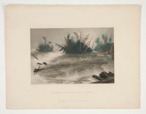 The Rapids Above the Falls of Niagara, kuvitus Nathaniel Parker Willisille tekijältä Robert Brandard