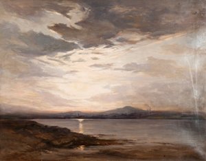 Katse kohti Dundeea, auringonlasku (öljy kankaalle) tekijältä Robert Buchan Nisbet