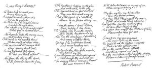 Queen Marys Lament, runo Robert Burnsin käsialalla, 1700-luvun loppu, 1840