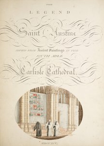 Ms. New Coll 380, f9r. Pyhän Marian Carlislen katedraalikirkon antiikki, piirtänyt Robert Carlile, 1795 (kynä ja muste ja wc paperille)