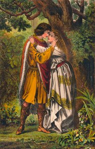 Posthumus. Kuningattareni! Minun rakastajatar! Oi neiti älä itke enää. Cymbeline: Act I, Scene I, c1875