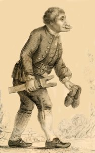 Old Boots, tunnettu hahmo Ripponissa Yorkshiressa, 1821.