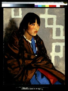 Intialainen tyttö (Julianita) (öljy kankaalle) tekijältä Robert Cozad Henri
