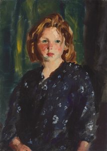 Tytön muotokuva, 1928 tekijältä Robert Cozad Henri