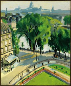 Näkymä Quai du Louvrelle tekijältä Robert Delaunay