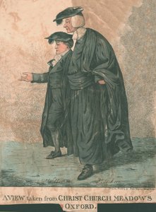 Näkymä Christ Church Meadowsista, Oxfordista, 1807 tekijältä Robert Dighton