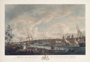 Näkymä Greenwichin kuninkaallisesta sairaalasta, 1793
