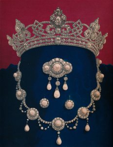 Timanttien ja helmien parure - Walesin prinssin HRH:n lahja, 1863.