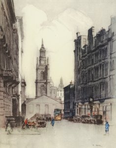 Glasgow: Pyhän Yrjön kirkko (värilitografia)