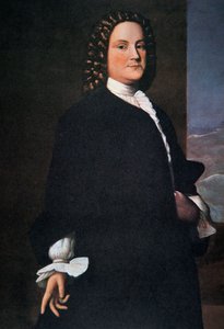 Benjamin Franklin 40-luvun alussa (väri litho)