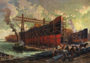 Laivanrakennus Ashbridges Bayssä, Torontossa, 1918